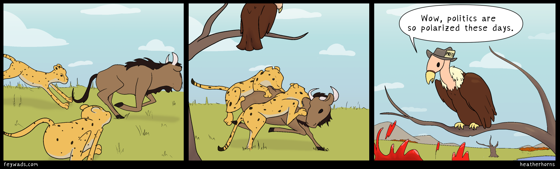 this comic would be more accurate if cheetahs ate vultures, too